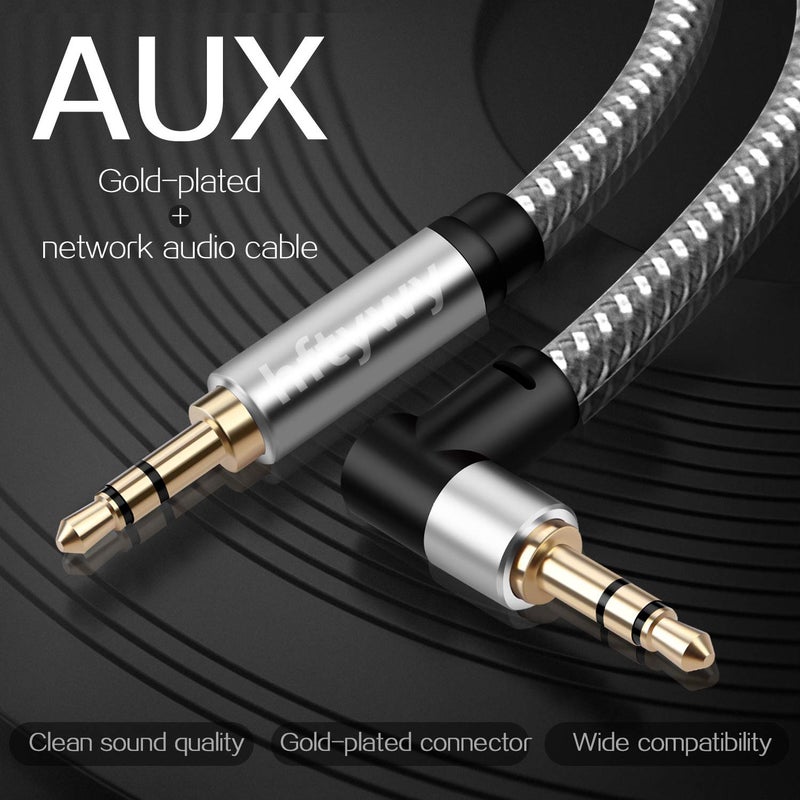 Hftywy Aux Cord,50 ft 3.5mm Audio Cable Headphone Cable Male to Male Stereo Hi-Fi Sound Nylon Braided aux to aux 1/8 Cable for Car Home Stereos Speakers Tablets, Speakers - Image 5